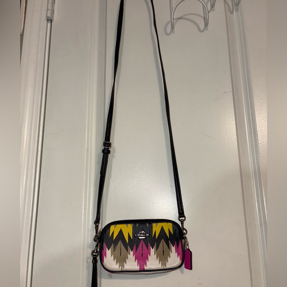 Coach Coachella Hawk Feathers Double Zip Wristlet & Crossbody – Rare - Picture 12 of 14